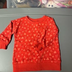 Baby Girls Heart Print Sweatshirt